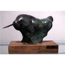  Signed Contemporay Bronze Bull #965547