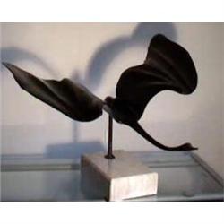Bronze Bird in flight Stamp of maker beneath #965555