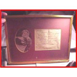 Framed Elenora Duse Italian Actress Autograph #965571