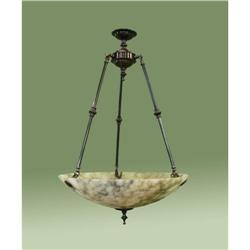 Casted bronze and alabaster pendant #965708