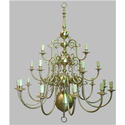 Dutch style all bronze three tier chandelier #965711