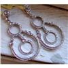 Image 1 : 14kt White Gold Art Deco sty  Diamond Earrings #965889