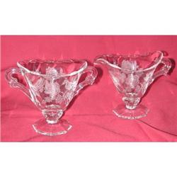 "Heisey Rose" Sugar & Creamer #968891