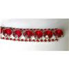 Image 1 : Stunning Vintage Bracelet - Large Red Stones #968906