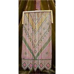 Large Art Deco Enamel & Mesh Purse #968923