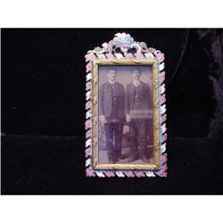 French Champleve Enamel Picture Frame #968927