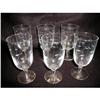 Image 1 : Etched Crystal Water Goblets C.1930 #969261