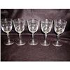 Image 1 : Etched Crystal Wine Glasses C.1930 #969262