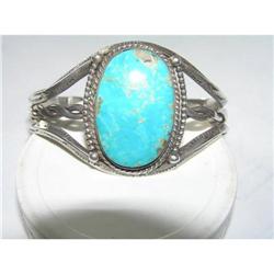 AMERICAN INDIAN SILVER/TURQUOISE BRACELET #969293