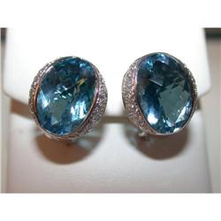 Diamond & Topaz Earrings #969301