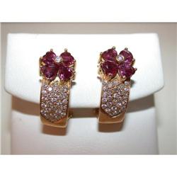 Diamond and Ruby Earrings #969302
