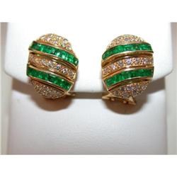 Emerald & Diamond Earrings #969304