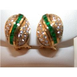 Diamond & Emerald Earrings #969308