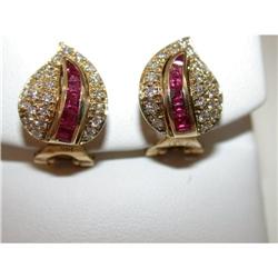 Diamond & Ruby Earrings #969309