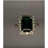 Image 1 : Green Tourmaline & Diamond Ring #969554