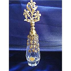 Perfume Filigree Hand Cut Vintage Czech Bottle #969622