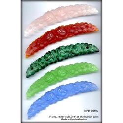 4 CZECH BLUE FLORAL VANITY / PERFUME TRAY SIDE #969658