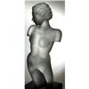 Image 1 : CZECH ART DECO GLASS SCULPTURE NUDE FEMALE #969709