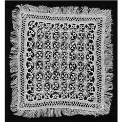 EXQUISITE VICTORIAN DRAWNWORK DOILY #969775