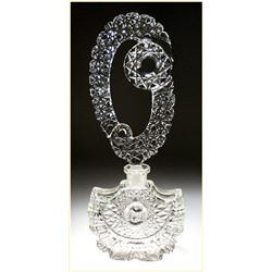 CZECH VINTAGE CUT CRYSTAL PERFUME BOTTLE OPB82 #969780