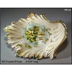 ANTIQUE RS PRUSSIA? PORCELAIN LEAF BOWL / PR014 #969817
