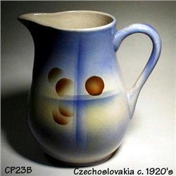 CZECH ART DECO AIRBRUSH POTTERY PITCHER / #969827