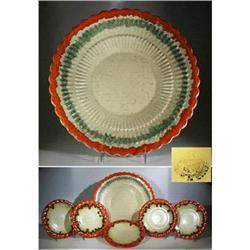 COLORFUL CZECH ART DECO POTTERY CHARGER / CP031 #969830