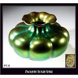 ZSOLNAY "EOSIN" ART POTTERY VASE / PT011 #969857