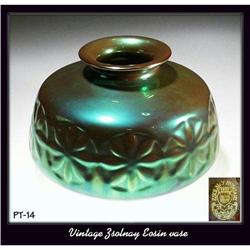 ZSOLNAY VINTAGE "EOSIN" ART POTTERY VASE / #969858