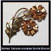 Image 1 : LARGE VINTAGE STERLING SILVER FLORAL BROOCH #969866