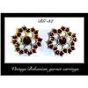 Image 1 : VINTAGE BOHEMIAN GARNET EARRINGS BG-032  #969885