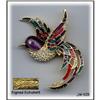 Image 1 : SIGNED ENAMELED TROPICAL BIRD BROOCH #969952