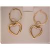 Image 1 : 14k Gold Heart EARRING DANGLE JACKETS #970040