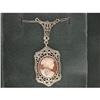Image 1 : Antique Style  Necklace CAMEO DIAMOND #970074