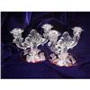 Image 1 :  Ruby Flashed Candle Stick Holders, Double #970309