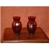Image 1 : Elegant Pair of Royal Ruby  Anchorglass Vases #970396