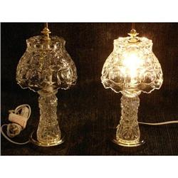 Pair of Crystal Boudoir Table Lamps. #970401