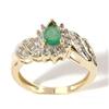 Image 1 : Emerald and Diamond Ring #970414