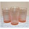 Image 1 : Set of Four Homespun Pink Depression Glasses #970433