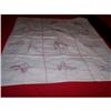 Image 1 : Hand Embroidered Childs Redwork Quilt #970851