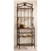 Image 1 : Wood Metal Wine Rack Shelf  #970855