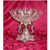 Image 1 : Cut Glass and Crystal Compote on silver stand #970873