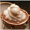 Image 1 : Cameo ROSE 14k Brooch ULTRA High RELIEF ANTIQUE #970905