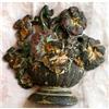 Image 1 : Iron Doorstop PANSIES in a Bowl ANTIQUE #970916