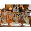 Image 1 : GIRONDOLES Figural LUSTERS - 3 pc CANDLE Set #970930