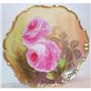 HP Limoges Large Pink Rose Plate, Artist Sgn #971060