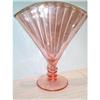 Image 1 : Pink Depression Glass Large Footed Fan Vase #971315