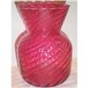 Fenton Cranberry Swirl Vase #971388