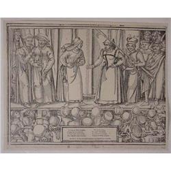   Print after 16th C.  Theatre Scene in the #971513