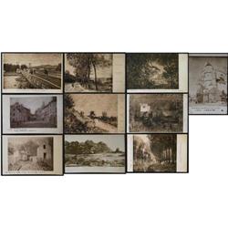 Ten Antique Postcards of Alfred Sisley #971524